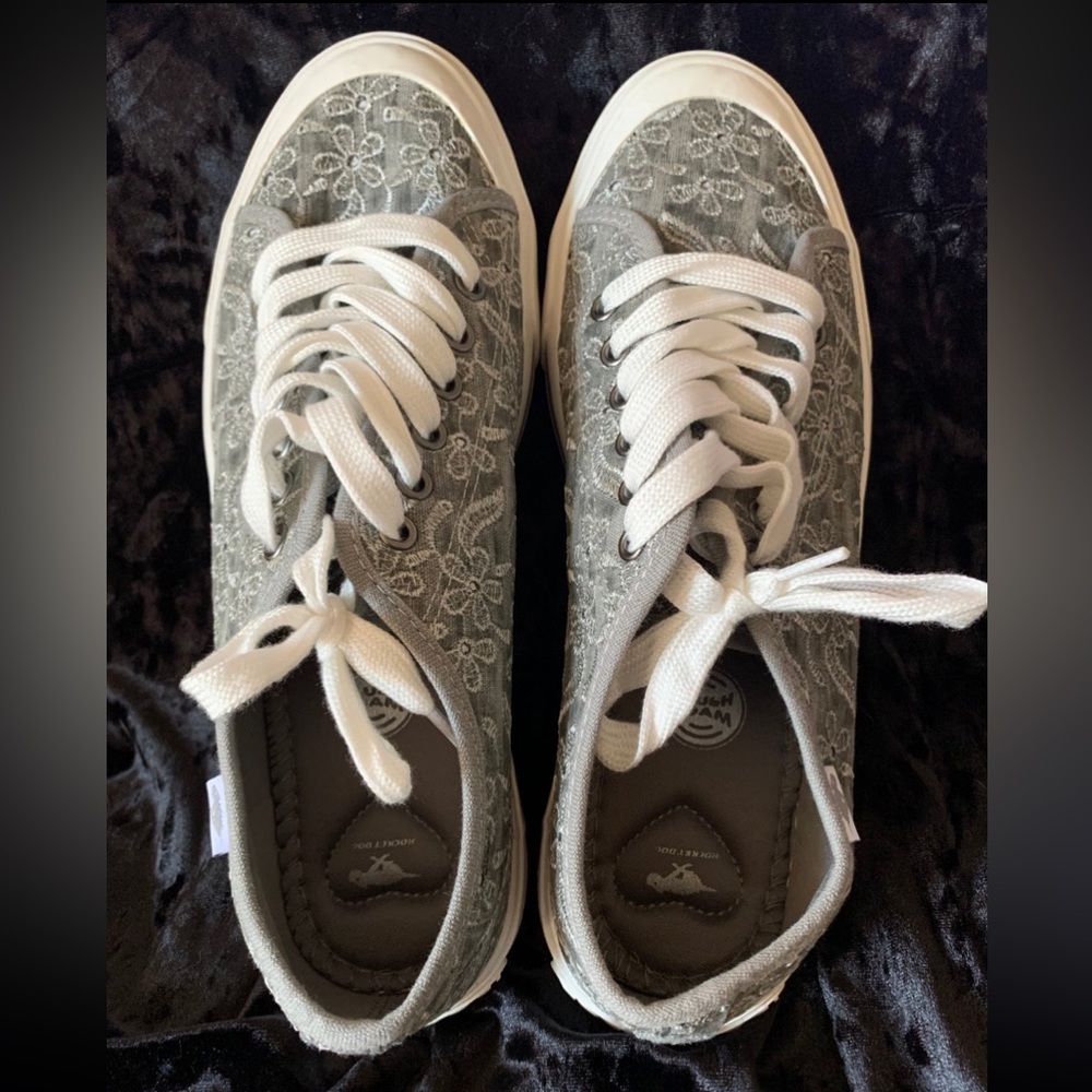 Rocket Dog Gray Lace Look Sneakers